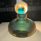 Vintage Badash Crystal Usa Ny Murano Style Sommerso Art Glass Perfume Bottle