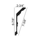 Outwater 2-3 4  X 96  Primed White Grapevine Crown Moulding  2 Pack 