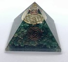 Green Aventurine Orgonite Pyramid- Emf Protection  Energy Balancer   Cleanser