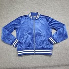 Women   s Tracksuit Set S Blue Velour Zip Jacket Jogger Lounge Outfit Athleisure