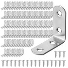 Stainless Steel L-shaped Corner Brackets 90 Degree For Furniture  100 Pcs