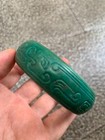 Excellent Tibetan Turquoise Hand Carved  chi Dragon Motif  Bangle Bracelet    