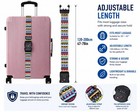 Reusable Black Travel Luggage Adjustable Strap Suitcase Packing Belt W tsa Lock