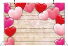 Valentine s Day Photography Backdrop 7x5ft Pink Heart 82x59 Inch  7x5ft 