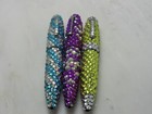 Gorgeous High Quality 4 5  Handmade Set Of 3 Crystal Ball Point Pens 7