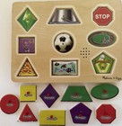 Melissa   Doug Sound Shapes Wooden Peg Puzzle Board Ages 2  Mpn 3338