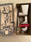 Vintage Stanat Meat   Food Chopper Oval Bore W  Original Box Red Handle Usa-read