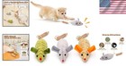 3pcs Plush Squeaking Mice With Catnip For Interactive Play - Ideal For Kittens