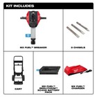 Milwaukee Mxf368-81xc Mx Fuel Cordless Breaker Kit W  Chisels Cart- Recon