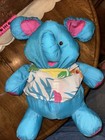 Fisher-price Wild Puffalumps Elephant 19  Plush Blue Vintage 1987