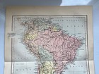 Antique Map Of South America 1876 Brazil Bolivia Argentina Peru Chile Ecuador