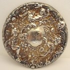 Huge Art Nouveau Antique Gorham Sterling Silver Cherubs Brooch 3 1 8  W mono