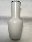 Vintage Hollohaza Hungary 1831 Porcelain Bud Vase Pink Yellow Florals Gold Trim