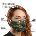 Victor Fitness Vm25bc Green-brown Camo Reusable Cloth Face Mask W  Black Logo