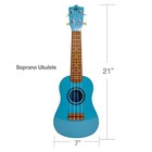  Music Award Winning Soprano Ukulele - Metal Geared Tuners And Pacific Blue