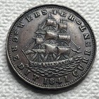 Hard Times Token  23  Daniel Webster-boat  1837 Liberty Head r-4 superb Grade     