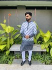 Indian Men Kurta Set Pakistani Kurta Pyjama Suits Wedding Party Groom Sherwani