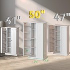 50  Led Kitchen Pantry Cabinet White Storage Cabinet Food Pantry W  Doors  