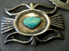 Native American Navajo Blue-green Turquoise Belt Buckle   5-concho Set - No Belt