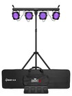 2 Chauvet Dj 4bar Ils Wash Lighting Kits 8  Par Lights tripods footswitches bags