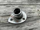 Vintage Chromed Light Flag Pole Base - Tear Drop Base