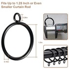 Curtain Rings Black Bulk With Eyelets For Rods  black  In D-1 5in 100pack 