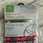 Gaiam One Pair Purple Toeless Yoga Socks Size Small   Medium No Slip New