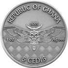 2025 Ghana Memento Mori Miner 1oz 999 Silver Antique Hr Coin Mintage 999