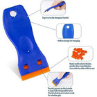 Plastic Razor Blade Scraper Tool  6 Pcs Razor Scraper With 60 Pcs Plastic Blades