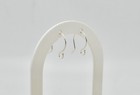 Solid Sterling Silver 15mm Flat Fishhook Earring Findings Marked 925 - New 