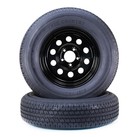 2 Fc Trailer Tires With Rim St205 75r15 8-ply Black Mod Rim 5 Lug On 4 5 