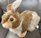 Rabbit Plush Realistic Bunny 12    Vintage  Thomas Boland Hansa Stuffed Animal Euc