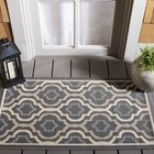 Courtyard Cy7938 Power Loomed Indoor And Outdoor Accent Rug - Grey blue -