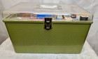 Vintage Wilson Wil-hold 2 Tray Sewing Box W Straight   Pinking Shears   Notions