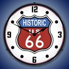 New  Historic Route 66  Retro L e d   Lighted Clock - Free Shipping    Handling