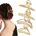Parcce 4 Pack Large Metal Hair Clips For Thin To Thick Curly Hair  4 3 Inch Big