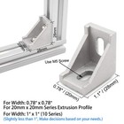 20 Set 2020 Aluminum Extrusion Hardware Accessories Corner Brackets L Shape