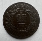 Canada Newfoundland 1880 Round 0 Even Date Large Cent Bronze Km 1 Queen Victoria