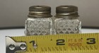 Vintage Mini Glass   Silver Plated Salt   Pepper Shaker With Tray Hong Kong