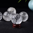 50mm Natural Clear Quartz Crystal Sphere Chakra Healing Energy Stone Ball   Base