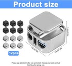 12pcs Heavy Duty Cord Locks  Double Hole Metal Press Cord Locks Pull Cord Stop F