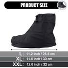 Anti-slip Reusable Rain Shoe Covers Waterproof Zipper Overshoes Boots Protector