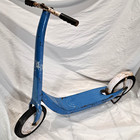 Vtg 1950s Radio Flyer Scooter Blue 2-wheel Metal Push Toy Kickstand Brake Rare