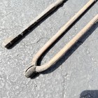 Antique Vintage Brass Handle   Steel Fireplace Tools Tongs   Fire Poker