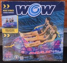 Wow Sports Max Vibes 1-3 Rider Inflatable Towable Tube Boat Raft Float 