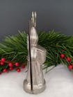 Antique Sommet Chocolate Mold Santa With Basket On Back With Puppet In Hand