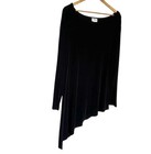 Chico   s Women   s Tunic Size 3 Black Pullover Long Sleeve Round Neck Shirt Top