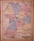 Antique 1871 Plat Map Rush Valley Twp In Indiana County  Pennsylvania - Fw Beers