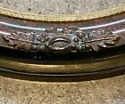 Antique Ornate Victorian Carved Wood Oval Frame Acorn Oak Leaves 13 5x11 5