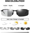 2    Polarized Photochromic Sunglasses Men Summer Driving Transition Lens Glasses
